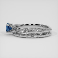 0.98 Ct. Blue Sapphire Ring, 18K White Gold 4
