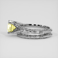 2.53 Ct. Yellow Sapphire Ring, 18K White Gold 4