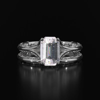 1.49 Ct. White Sapphire Ring, 18K White Gold 1