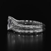 1.49 Ct. White Sapphire Ring, 18K White Gold 4