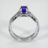0.51 Ct. Sapphire Ring, 18K White Gold 3