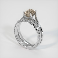 2.35 Ct. Sapphire Ring, 18K White Gold 2