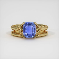 2.08 Ct. Blue Sapphire Ring, 10K Yellow Gold 1