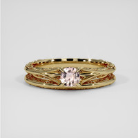 0.60 Ct. Padparadscha Sapphire Ring, 10K Yellow Gold 1