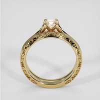 0.60 Ct. Padparadscha Sapphire Ring, 10K Yellow Gold 3