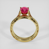 3.05 Ct. Pinkish Red Ruby Ring, 10K Yellow Gold 3