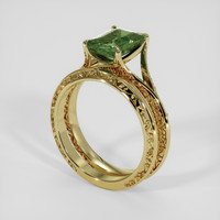 1.97 Ct. Bluish Green Sapphire Ring, 10K Yellow Gold 2
