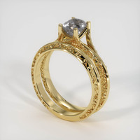 1.05 Ct. Grey Sapphire Ring, 10K Yellow Gold 2
