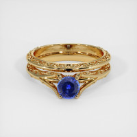 0.77 Ct. Sapphire Ring, 14K Yellow Gold 1