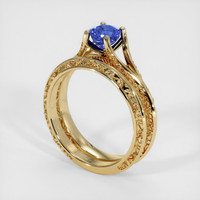 0.77 Ct. Sapphire Ring, 14K Yellow Gold 2