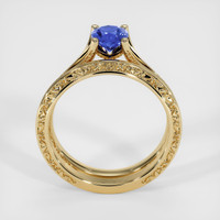 0.69 Ct. Blue Sapphire Ring, 14K Yellow Gold 3