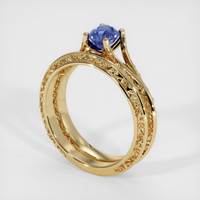0.66 Ct. Sapphire Ring, 14K Yellow Gold 2