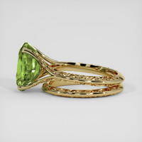 7.06 Ct. Yellowish Green Prasiolite Ring, 14K Yellow Gold 4