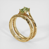 0.87 Ct. Gemstone Ring, 14K Yellow Gold 2