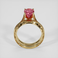 2.91 Ct. Reddish Pink Sapphire Ring, 14K Yellow Gold 3
