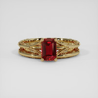 1.17 Ct. Ruby Ring, 14K Yellow Gold 1