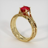 1.20 Ct. Ruby Ring, 14K Yellow Gold 2