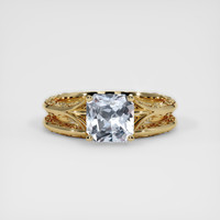 2.29 Ct. White Sapphire Ring, 14K Yellow Gold 1