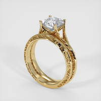 2.29 Ct. White Sapphire Ring, 14K Yellow Gold 2