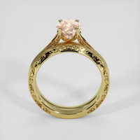 1.84 Ct. Peach Sapphire Ring, 14K Yellow Gold 3