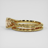 1.22 Ct. Peach Sapphire Ring, 14K Yellow Gold 4