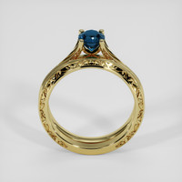 0.84 Ct. Greenish Blue Sapphire Ring, 14K Yellow Gold 3