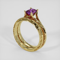 1.10 Ct. Bi Color Sapphire Ring, 14K Yellow Gold 2