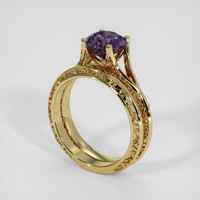 2.08 Ct. Purple Sapphire Ring, 14K Yellow Gold 2