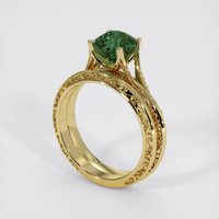 2.03 Ct. Green Sapphire Ring, 14K Yellow Gold 2