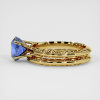 2.21 Ct. Blue Sapphire Ring, 14K Yellow Gold 4