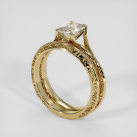 1.57 Ct. White Sapphire Ring, 14K Yellow Gold 2