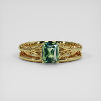 1.59 Ct. Green Sapphire Ring, 14K Yellow Gold 1