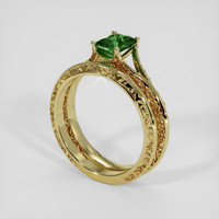 1.59 Ct. Green Sapphire Ring, 14K Yellow Gold 2