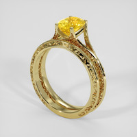 2.50 Ct. Yellow Sapphire Ring, 14K Yellow Gold 2