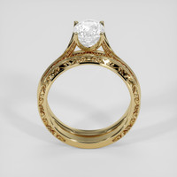 2.10 Ct. White Sapphire Ring, 14K Yellow Gold 3
