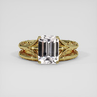 3.05 Ct. White Sapphire Ring, 14K Yellow Gold 1