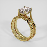 3.05 Ct. White Sapphire Ring, 14K Yellow Gold 2