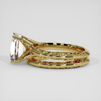 3.05 Ct. White Sapphire Ring, 14K Yellow Gold 4