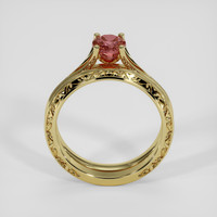 1.08 Ct. Pinkish Brown Sapphire Ring, 14K Yellow Gold 3