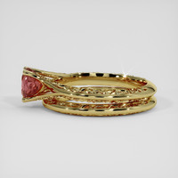 1.08 Ct. Pinkish Brown Sapphire Ring, 14K Yellow Gold 4