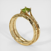 0.56 Ct. Sapphire Ring, 14K Yellow Gold 2