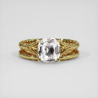 2.65 Ct. White Sapphire Ring, 14K Yellow Gold 1