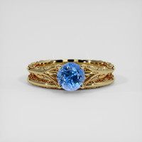 1.43 Ct. Blue Sapphire Ring, 14K Yellow Gold 1