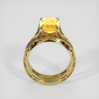3.13 Ct. Orangish Yellow Sapphire Ring, 14K Yellow Gold 3
