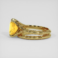 3.13 Ct. Orangish Yellow Sapphire Ring, 14K Yellow Gold 4