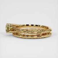 0.46 Ct. Greenish Brown Sapphire Ring, 14K Yellow Gold 4