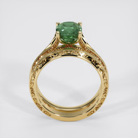 2.19 Ct. Green Sapphire Ring, 14K Yellow Gold 3