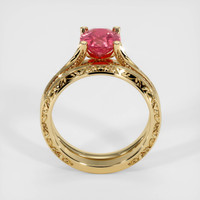 2.39 Ct. Reddish Pink Sapphire Ring, 14K Yellow Gold 3