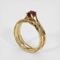 0.78 Ct. Sapphire Ring, 14K Yellow Gold 2