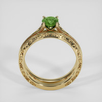 1.32 Ct. Yellowish Green Sapphire Ring, 14K Yellow Gold 3